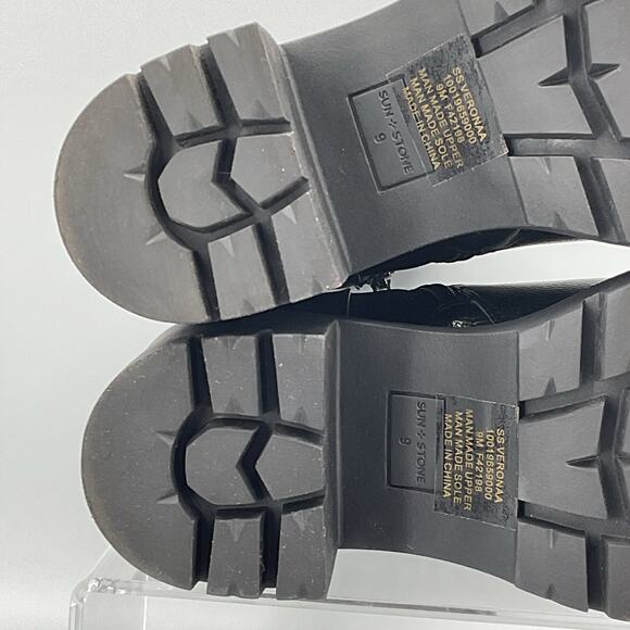 NEW Sun + Stone Women’s Veronaa Stretch Lug Boots Black Size 9M - Picture 9 of 10